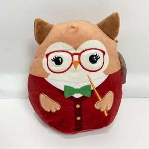 Squishmallows 8” Jaydelle Teacher Brown Owl Fall Back to School Plush NWT